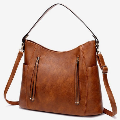 Timeless Chic Structured Leather Shoulder Bag