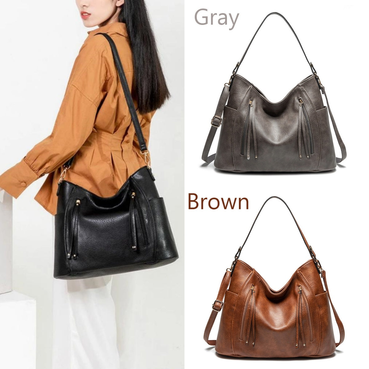 Timeless Chic Structured Leather Shoulder Bag
