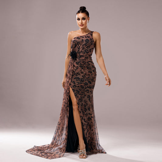 Wild Grace One-Shoulder Glamour Dress