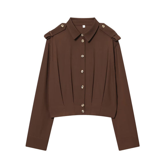 Fashionable All-match Shoulder Strap Shirt